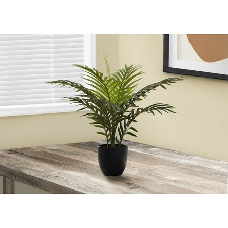 Monarch Specialties Artificial Plant 20" Tall, Palm, Indoor, Faux, Fake, Table, Greenery, Potted, Real Touch, Decorative I 9501